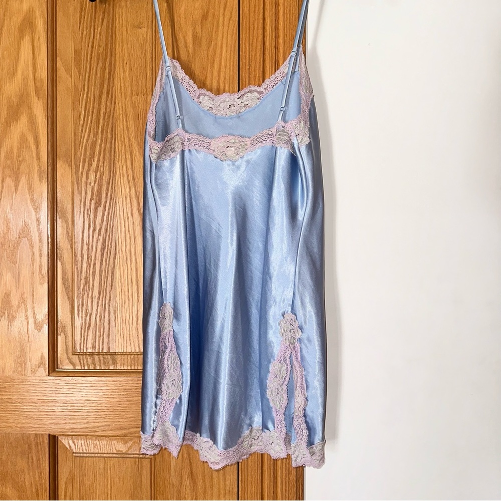 Victoria’s Secret slip nightgown dress nightie shiny satin lace size XS
